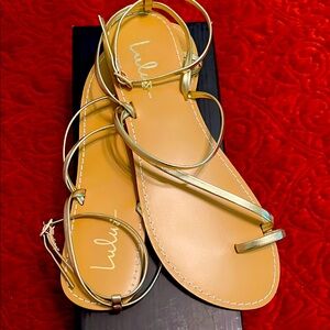 LULUS GOLD SANDALS